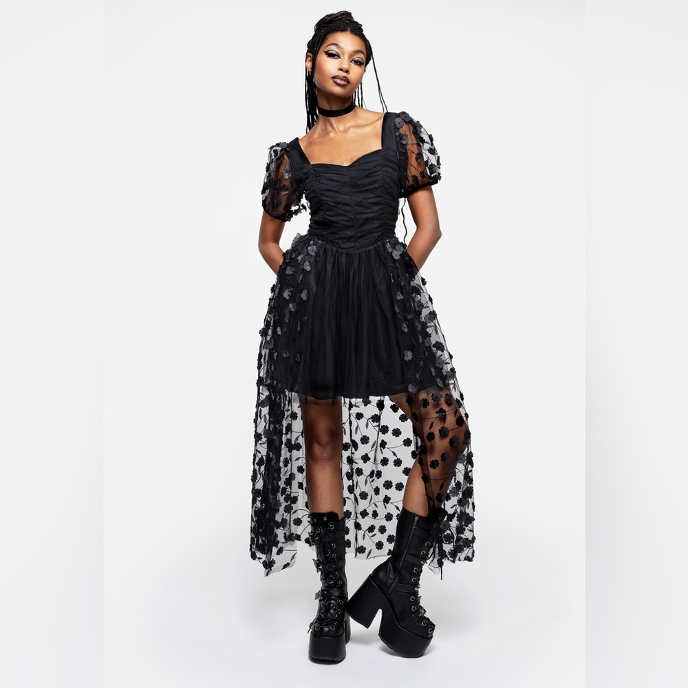 NWT Disturbia Disenchanted High Low Tulle Gown US 6 / UK 10 - Picture 7 of 8